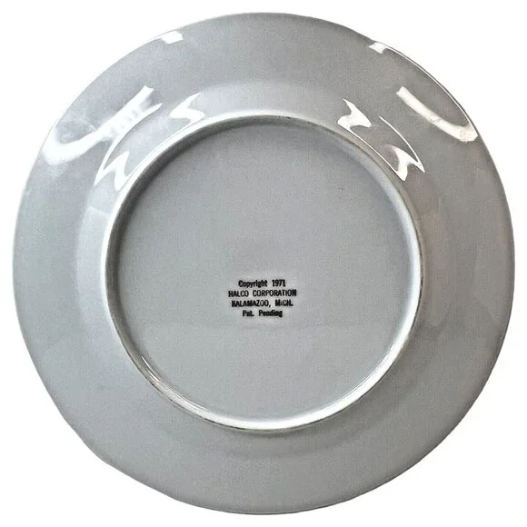 1971 Jack Sprat Novelty Dinner Plate Halo Corp Calorie Food Choice Ceramic VTG - Picture 4 of 4